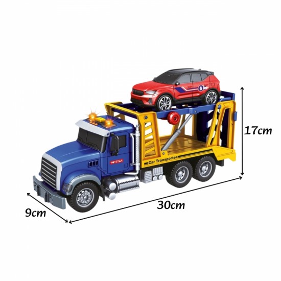 Vilkikas-transporteris su automobilio šviesomis ir garsu WOOPIE