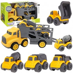 Vilkiko 4 viename rinkinys statybinėms transporto priemonėms WOOPIE