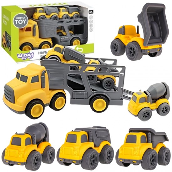 Vilkiko 4 viename rinkinys statybinėms transporto priemonėms WOOPIE