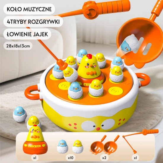 Viščiukų žvejybos arkadinis žaidimas 2 viename katapulta WOOPIE