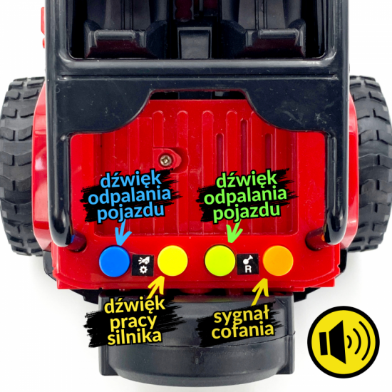 Visureigis su garsu ir šviesa WOOPIE Jeep