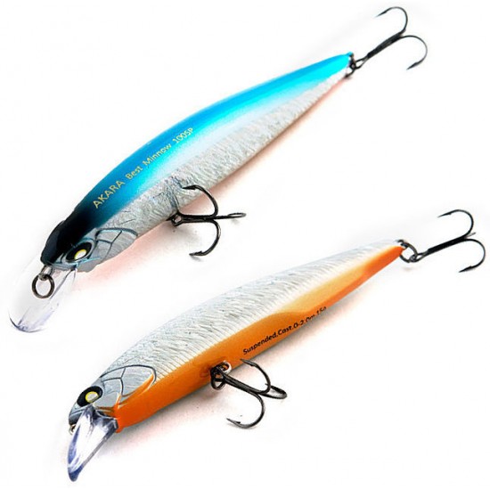 Vobleris AKARA Best Minnow BM100SP, Spalva A82, Svoris 15 g, Plūdrus Vobleris AKARA Best Minnow BM100SP, Spalva A82, Svoris 15 g, Plūdrus
