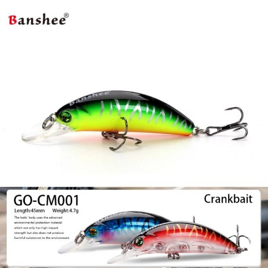 Vobleris Banshee Crankbait 45mm 4.7g GO-CM001 Firetiger, Plūdrus