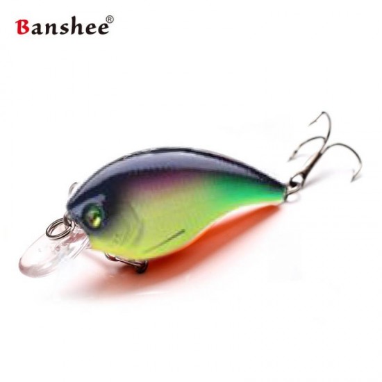 Vobleris Banshee Crankbait Bass 60mm 10g VC01 Black Back, Plūdrus