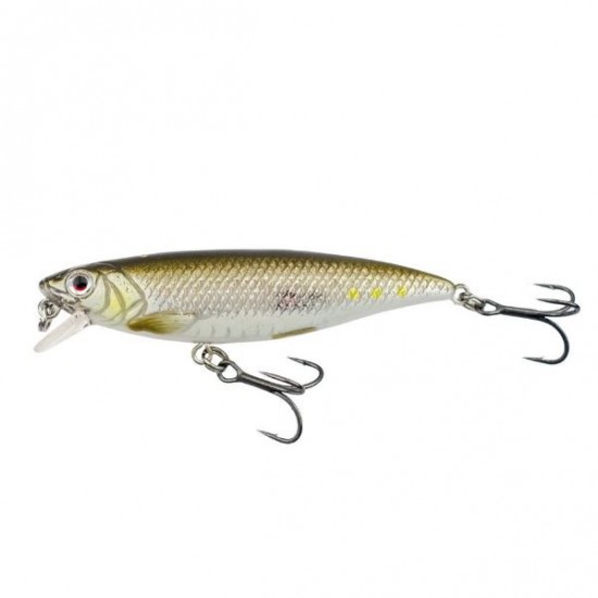 Vobleris SG 3D Twitch Minnow 6.6cm 5g SS, Sidabrinis - Žalias