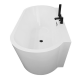 Vonia AMO-1014D Balta su juodu maišytuvu 170x80cm