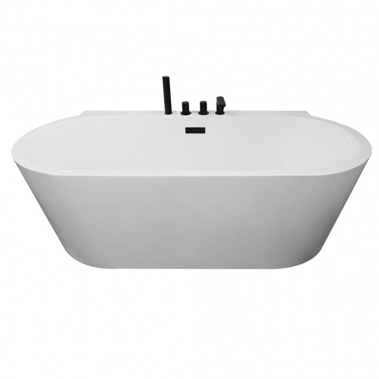 Vonia AMO-1014D Balta su juodu maišytuvu 170x80cm