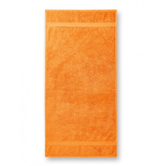 Vonios rankšluostis Malfini 903 tangerine orange 50x100cm. Medvilnė 450 g.m2