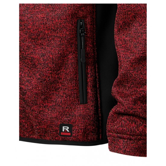 Vyriška megzto Softshell striukė RIMECK Casual 550 Knit marlboro red, 350 g/m² Vyriška megzto Softshell striukė RIMECK Casual 550 Knit marlboro red, 350 g/m²