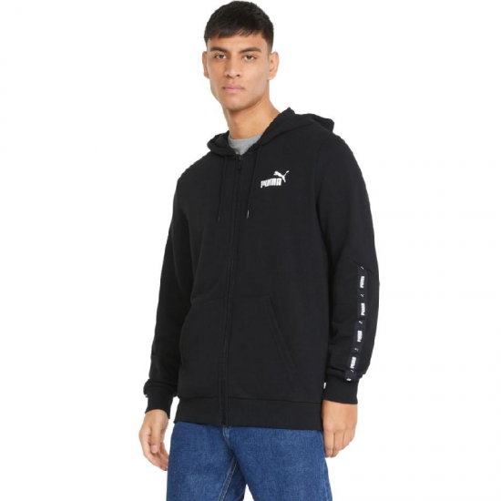 Vyriškas Džemperis Puma ESS+ Tape Full-Zip Hoodie TR Juodas 848768 01