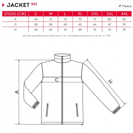 Vyriškas Flisinis Džemperis RIMECK Jacket 501, Orange