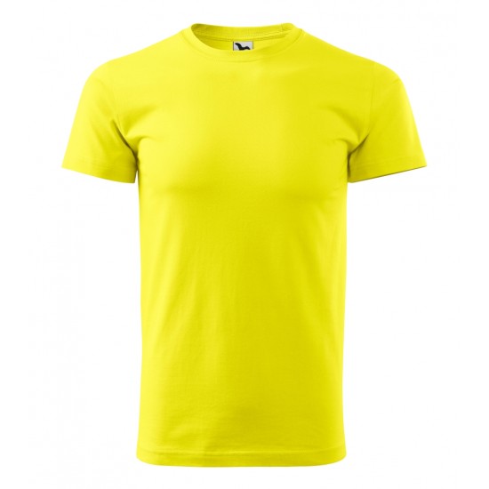 Vyriški Marškinėliai MALFINI Basic 129 Lemon, 160g/m2 Vyriški Marškinėliai MALFINI Basic 129 Lemon, 160g/m2