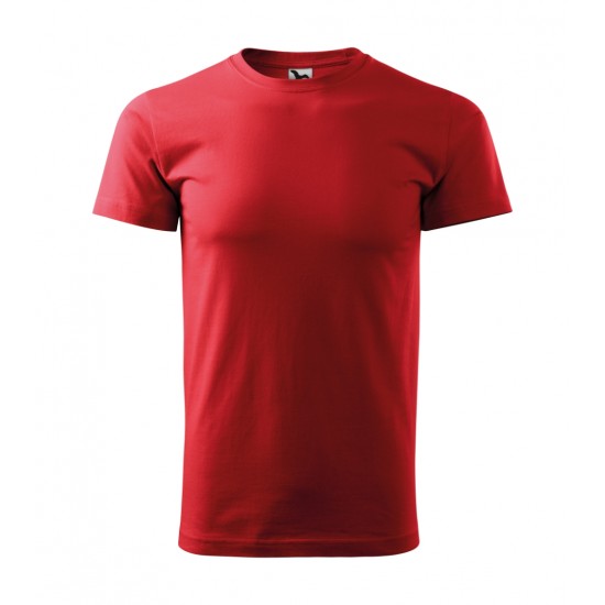 Vyriški Marškinėliai MALFINI Basic 129 Red, 160g/m2 Vyriški Marškinėliai MALFINI Basic 129 Red, 160g/m2