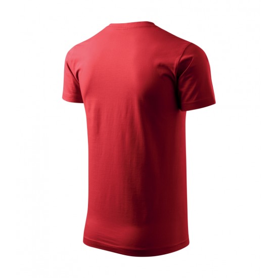 Vyriški Marškinėliai MALFINI Basic 129 Red, 160g/m2 Vyriški Marškinėliai MALFINI Basic 129 Red, 160g/m2