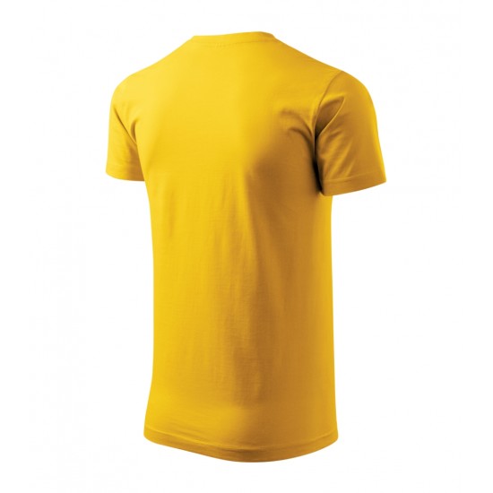 Vyriški Marškinėliai MALFINI Basic 129 Yellow, 160g/m2 Vyriški Marškinėliai MALFINI Basic 129 Yellow, 160g/m2