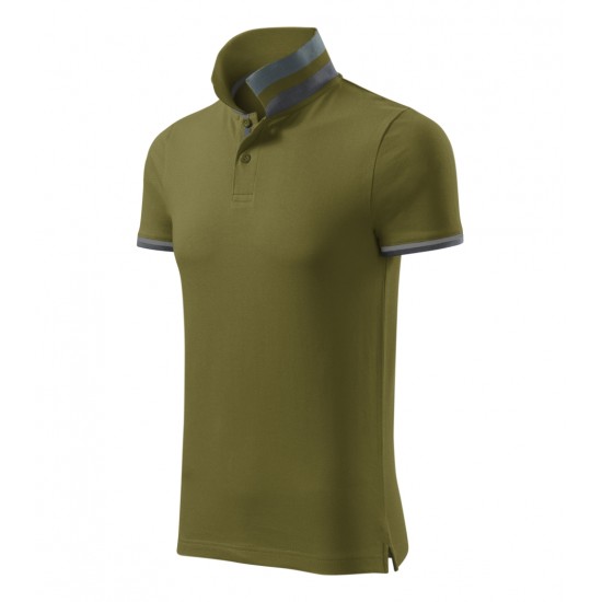 Vyriški Polo Marškinėliai MALFINI Collar Up Avocado green 215 g/m²