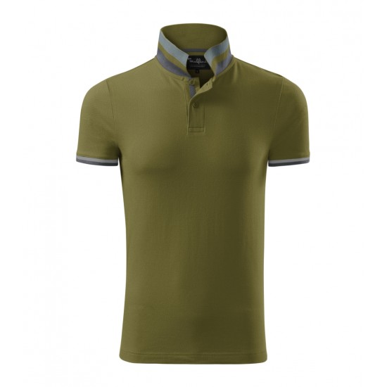 Vyriški Polo Marškinėliai MALFINI Collar Up Avocado green 215 g/m²