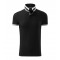 Vyriški Polo Marškinėliai MALFINI Collar Up Black 215 g/m²