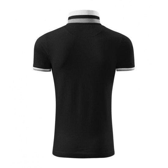 Vyriški Polo Marškinėliai MALFINI Collar Up Black 215 g/m²