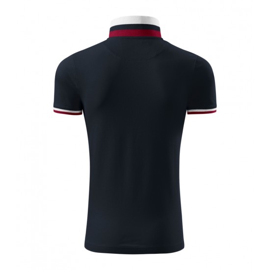 Vyriški Polo Marškinėliai MALFINI Collar Up Dark navy 215 g/m²