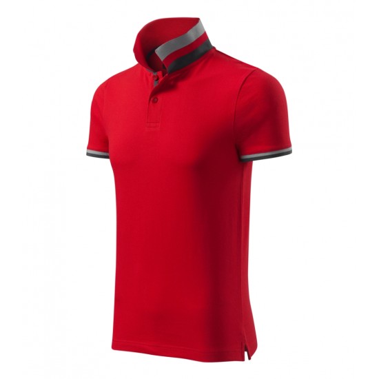 Vyriški Polo Marškinėliai MALFINI Collar Up Formula red 215 g/m²