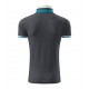 Vyriški Polo Marškinėliai MALFINI Collar Up Light anthracite 215 g/m²
