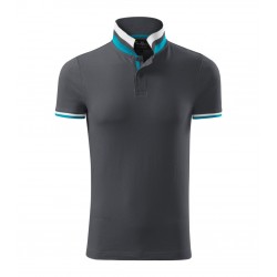 Vyriški Polo Marškinėliai MALFINI Collar Up Light anthracite 215 g/m²