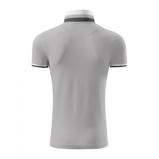 Vyriški Polo Marškinėliai MALFINI Collar Up Silver gray 215 g/m²