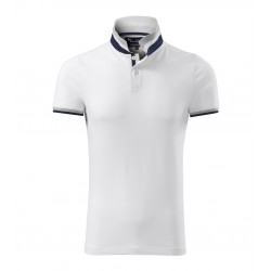 Vyriški Polo Marškinėliai MALFINI Collar Up White 215 g/m²