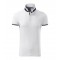 Vyriški Polo Marškinėliai MALFINI Collar Up White 215 g/m²