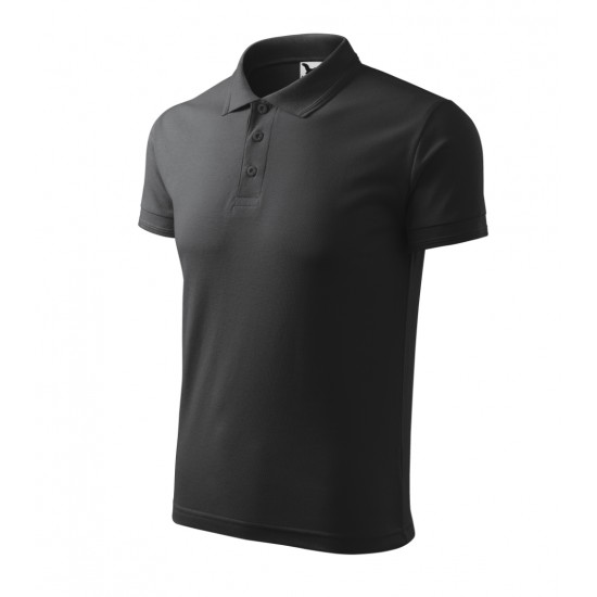 Vyriški Polo Marškinėliai PIQUE Anthracite melange, 200 g/m²