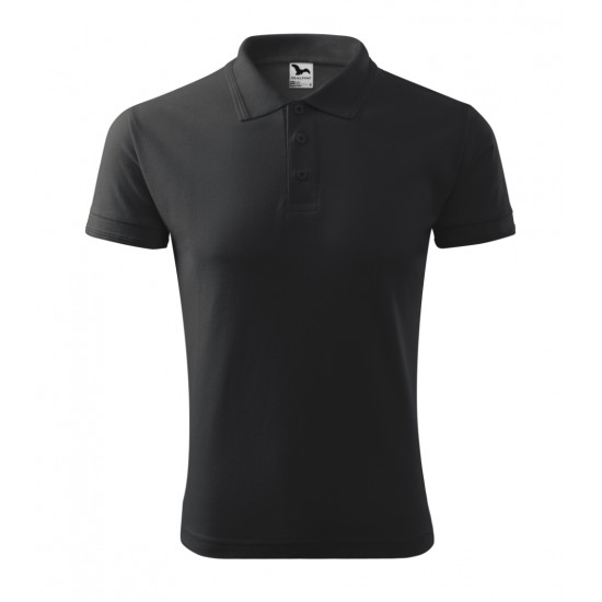 Vyriški Polo Marškinėliai PIQUE Anthracite melange, 200 g/m²
