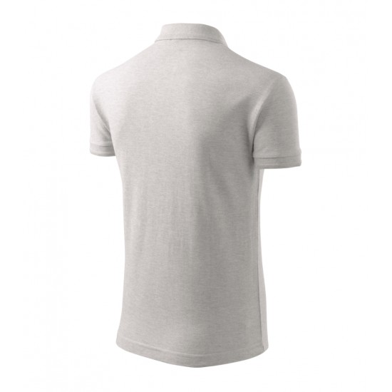Vyriški Polo Marškinėliai PIQUE Ash melange, 200 g/m²