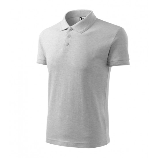 Vyriški Polo Marškinėliai PIQUE Ash melange, 200 g/m²