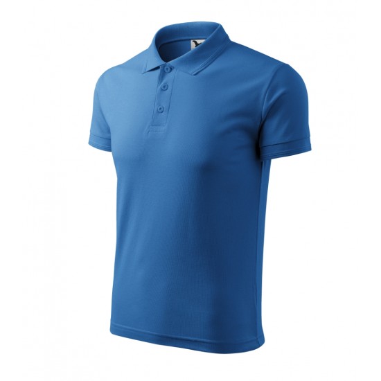 Vyriški Polo Marškinėliai PIQUE Azure blue, 200 g/m²
