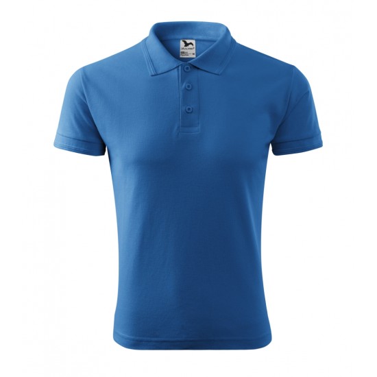 Vyriški Polo Marškinėliai PIQUE Azure blue, 200 g/m²