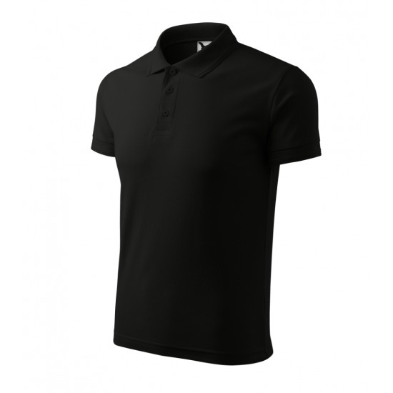 Vyriški Polo Marškinėliai PIQUE Black, 200 g/m²