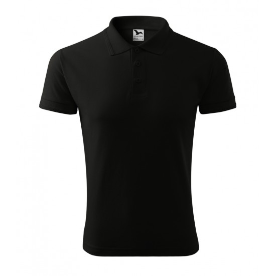 Vyriški Polo Marškinėliai PIQUE Black, 200 g/m²