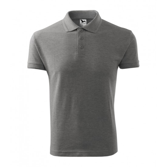 Vyriški Polo Marškinėliai PIQUE Dark gray melange, 200 g/m²