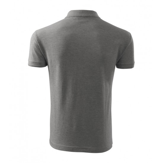 Vyriški Polo Marškinėliai PIQUE Dark gray melange, 200 g/m²