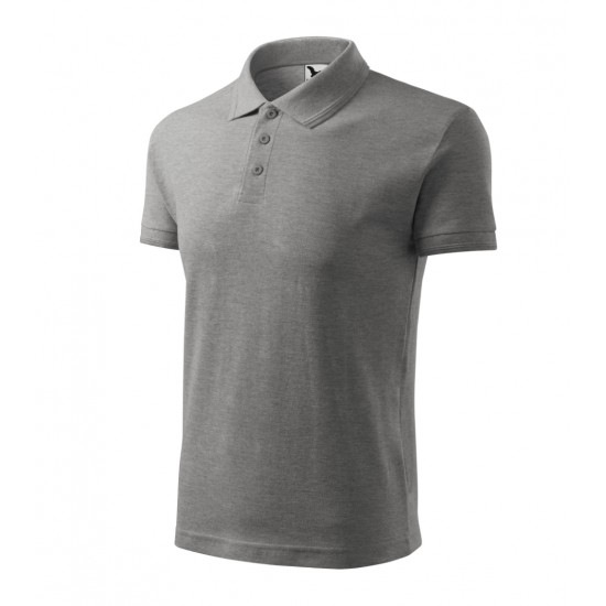 Vyriški Polo Marškinėliai PIQUE Dark gray melange, 200 g/m²