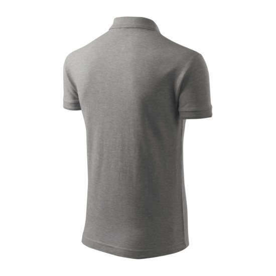 Vyriški Polo Marškinėliai PIQUE Dark gray melange, 200 g/m²