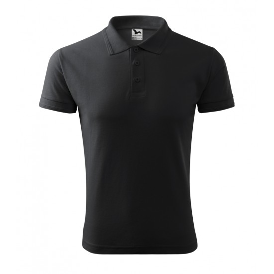 Vyriški Polo Marškinėliai PIQUE Ebony gray, 200 g/m²