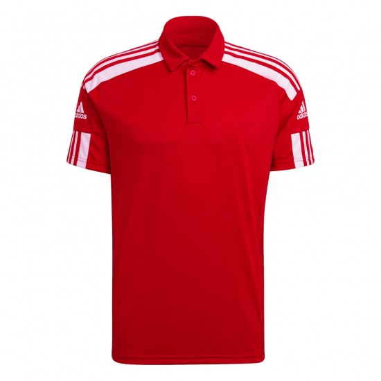 Vyrų Adidas Squadra 21 Polo Marškinėliai Raudoni GP6429 Vyrų Adidas Squadra 21 Polo Marškinėliai Raudoni GP6429