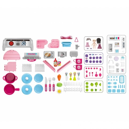 WOOPIE Dollhouse 3in1 nešiojama virtuvė kuprinėje WOOPIE Dollhouse 3in1 nešiojama virtuvė kuprinėje