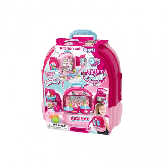 WOOPIE Dollhouse 3in1 nešiojama virtuvė kuprinėje WOOPIE Dollhouse 3in1 nešiojama virtuvė kuprinėje