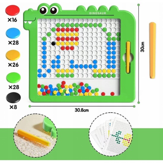 WOOPIE magnetinė lenta vaikams Montessori MagPad dinozauras