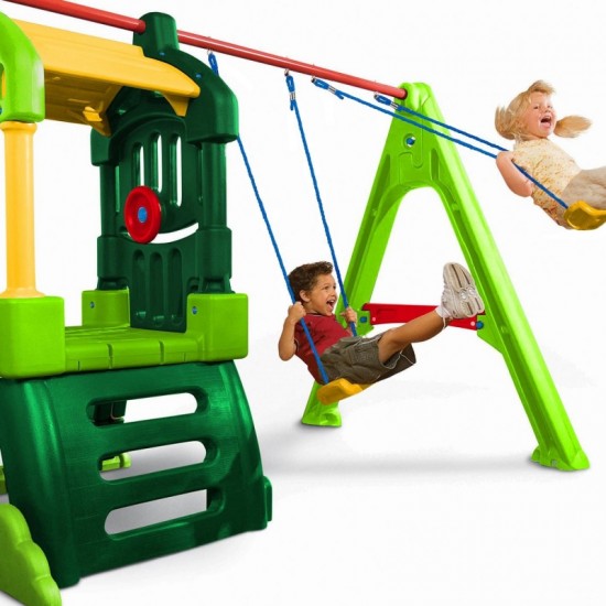 Žaidimų aikštelės klubo namelio čiuožykla ir sūpynės „Little Tikes“