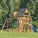 Žaidimų bokštas - Didelė medinė žaidimų aikštele čiuožykla, sūpynės, laipiojimo siena + bokštas AXI Mitch