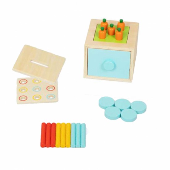Žaislų dėžutė edukacinė 7in1 sensorinė dėžutė 16-18 mėnesių TOOKY TOY XXL Montessori